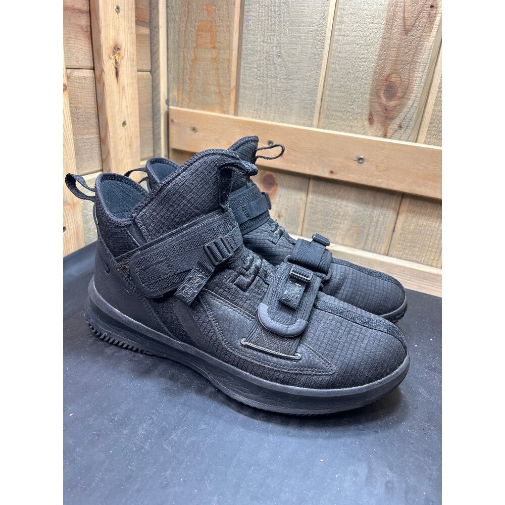 Nike Lebron Soldier 13 SFG Triple Black Out AR4225-005 Mens Basketball Shoes Siz